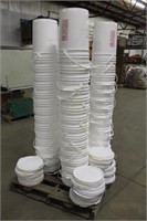 Approx (60) 6-Gallon Buckets w/ Some Lids