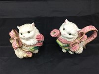 Fitz and Floyd Cat Sugar and Creamer Set