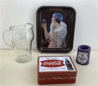 * Coca- Cola lot Tray  Lunch box  Pitcher