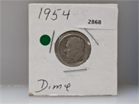 1954-S 90% Silv Roos Dime
