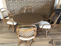 Round Dining Table with 4 Matching Chairs