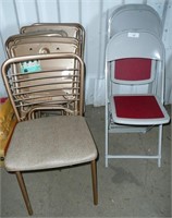 Set of 6 and Set of 4 Folding Chairs