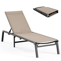 Aluminum Chaise Lounge Ourdoor - Foldable & Assemb