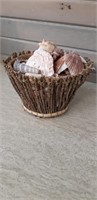 Basket of seashells