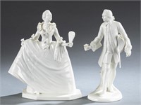 2 Nymphenburg, porcelain figurines, 19th/20th c.