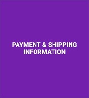 PAYMENT & SHIPPING INFORMATION