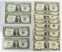 Coin Face $15-Silver Certificates, Star Notes, +