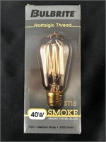 Bulbrite Nostalgic Thread Smoke 40W Bulb