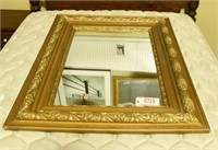 Lot #719 - Rectangular gold framed mirror 32”x