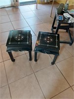 Inlaid Asian stands