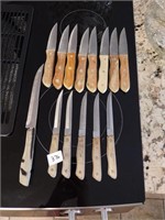 Great group of kitchen knives, some full tang.