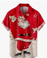 New Christmas Shirt Men Hawaiian Shirts Button Up