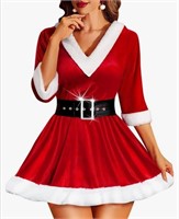 New (Size L) Women Christmas Lingerie Sexy Santa