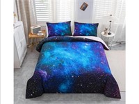 New (Size 150cm X 210cm).  Galaxy Bedding Set