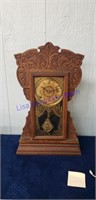 antique ornate clock W/ key