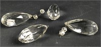Vintage Large Glass Chandelier Prisms (4)