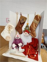 SnowGirl, 3 Stockings, 2 Gift Bags & Door Decor