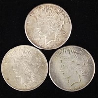 Peace Silver Dollars (3)