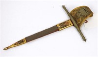 Toledo Vintage Brass decorated dagger/letter
