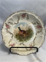 Antique Bavaria Game Birds Cabinet Plate  9 INCHES
