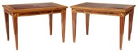 (2) ROSEWOOD MATCHED VENEER SIDE TABLES