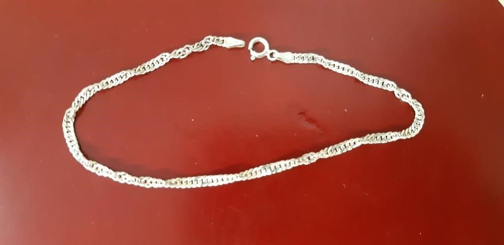 9in Sterling Silver Bracelet