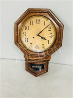 antique Birks wood case wall clock - 24 x 17