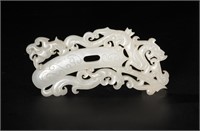 Chinese White Jade Han Style Plaque
