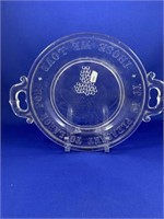 Pressed Glass Serving Plate