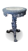 Chinese Carved Hardwood and Marble Table,