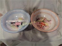 2 Vintage Porcelained Bowls