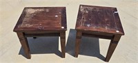 2 Wood Tables for Refinishing, 21-1/2" X 24" X