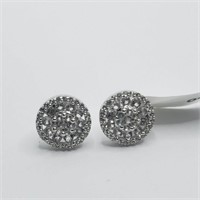 Silver White Topaz Earrings