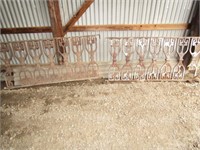 2- 28" TALL X62" LONG CAST IRON FENCE SECTIONS