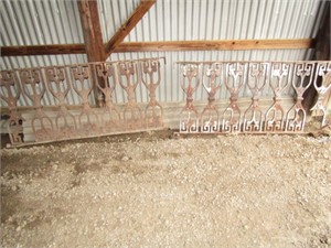 2- 28" TALL X62" LONG CAST IRON FENCE SECTIONS