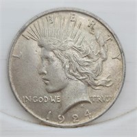 1924-P Peace Silver Dollar - XF
