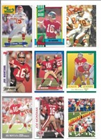 (9) Joe Montana Football Cards