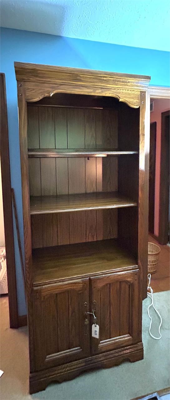 Single Oak Bookcase 32x19x78