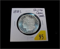 1878-S Morgan dollar, frosted cameo DMPL, choice