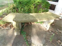 Concrete Benches on Back Porch