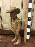 Hand carved cowboy