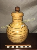 Beautiful handturned cottonwood vessel w/ lid