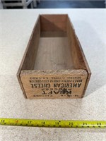 Wood box Cheese Kraft Cheese Vintage