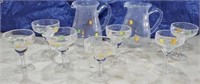 margarita glassware-(2) pitchers & set of glasses