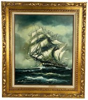 Renato Longanesi Sailing Ship Nautical Painting