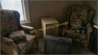 2 Occasional Chairs, TV & File Cabinet