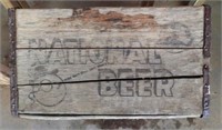 Vintage National Beer wooden advertising crate