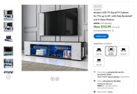 E8673  Novashion TV Stand with Side Bookshelf