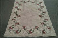 Floral Pattern Throw Rug, Approx. 40"×60"