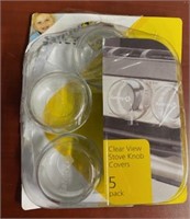 5 Pack Clear View Stove Knob Covers-Unused